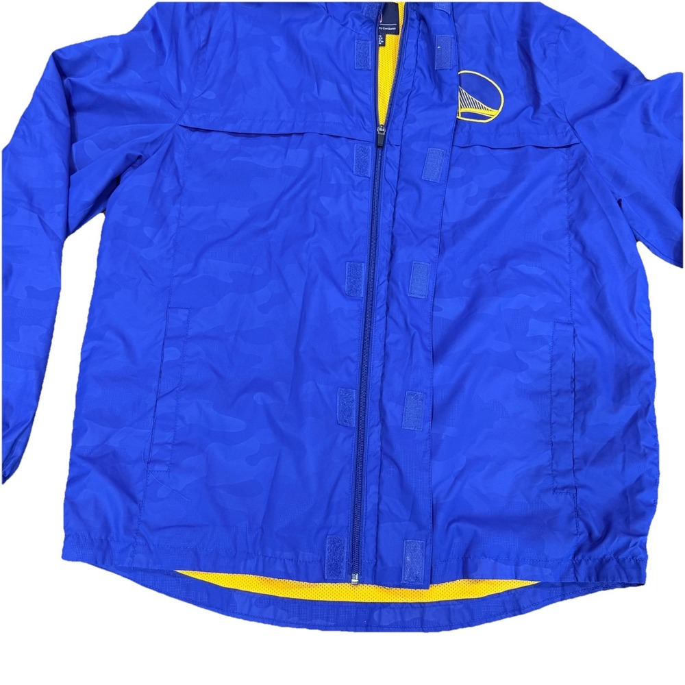 Golden State Warriors Unisex Blue Yellow Zip Hoodie  Lightweight Jacket Size L‎ - Picture 5 of 15